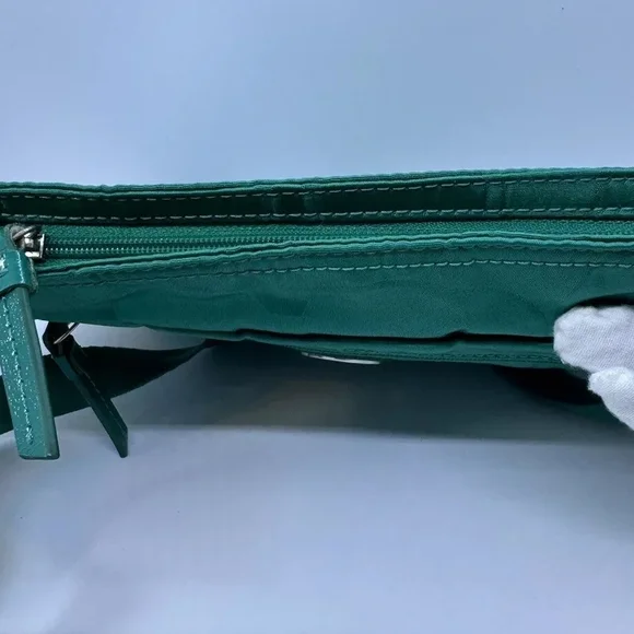 VINTAGE COACH TEAL NYLON CROSSBODY - Picture 4 of 7